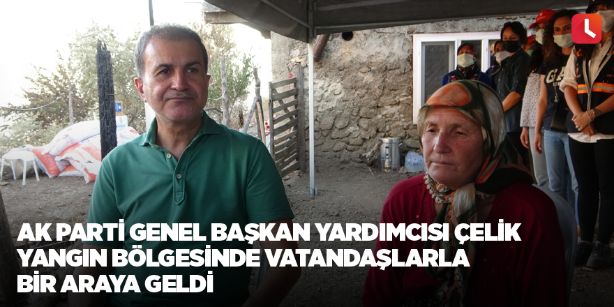 AK Parti Genel Başkan Yardımcısı Çelik yangın bölgesinde vatandaşlarla bir araya geldi