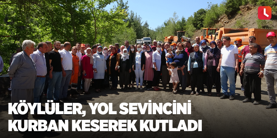 Köylüler, yol sevincini kurban keserek kutladı