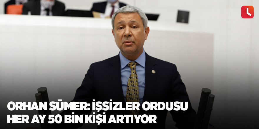 Orhan Sümer: İşsizler ordusu her ay 50 bin kişi artıyor