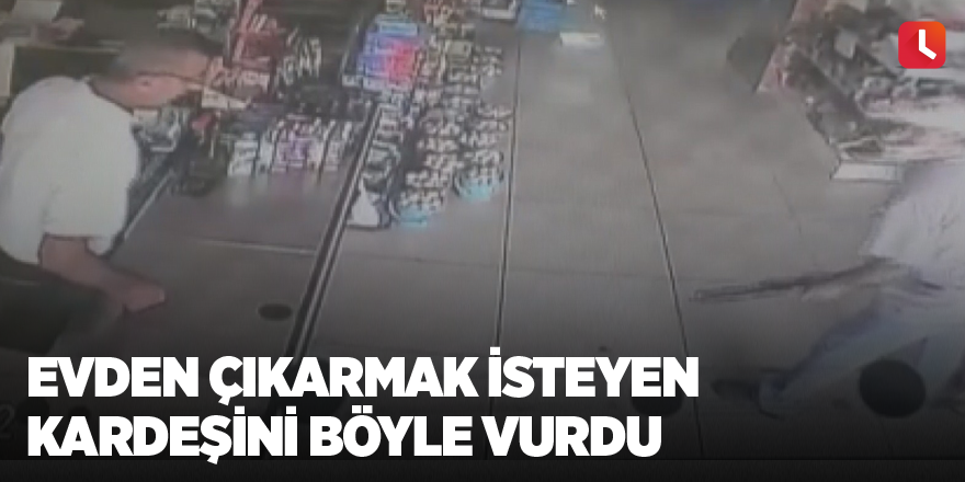 Evden çıkarmak isteyen kardeşini böyle vurdu