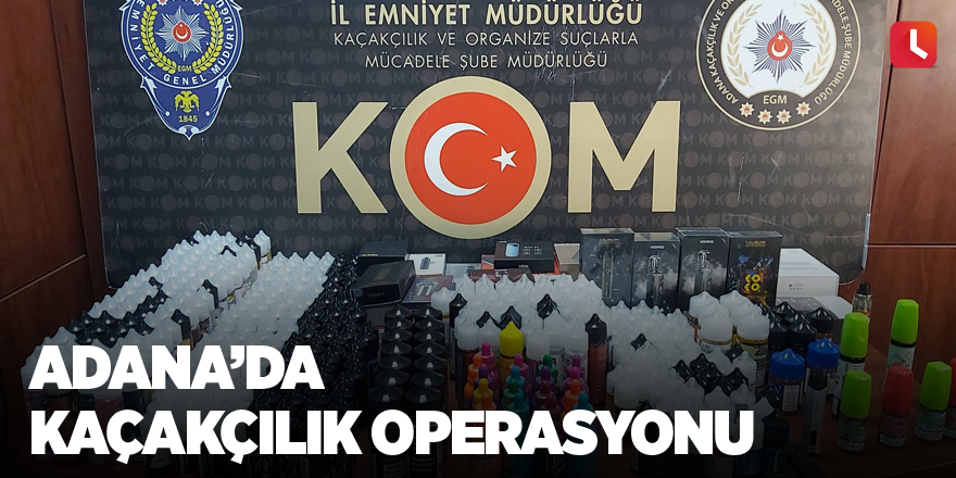 Adana’da kaçakçılık operasyonu