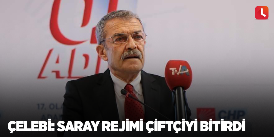 Çelebi: Saray rejimi çiftçiyi bitirdi