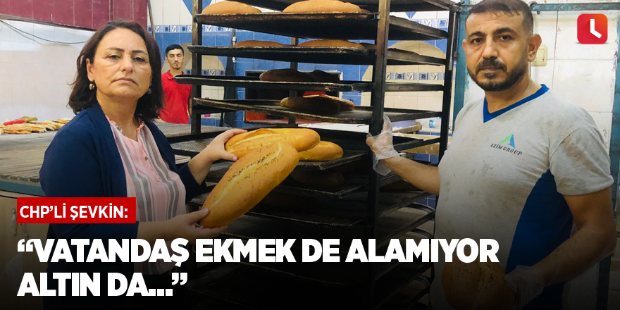 Şevkin: Vatandaş ekmek de alamıyor altın da…