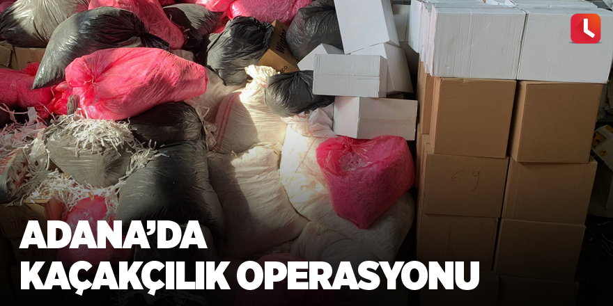 Adana’da kaçakçılık operasyonu