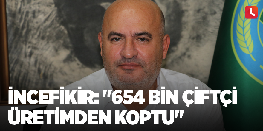 İncefikir: "654 bin çiftçi üretimden koptu"