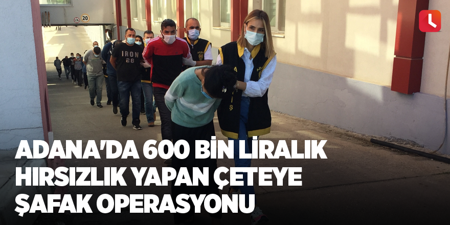 Adana'da 600 bin liralık hırsızlık yapan çeteye şafak operasyonu