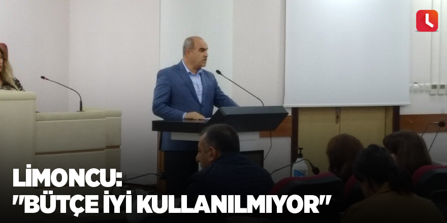 Limoncu: "Bütçe iyi kullanılmıyor"