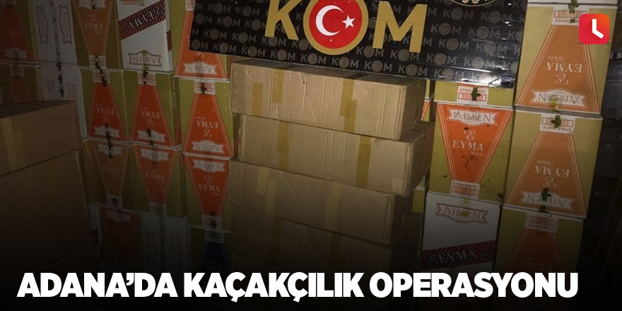 Adana’da kaçakçılık operasyonu