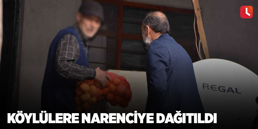 Köylülere narenciye dağıtıldı