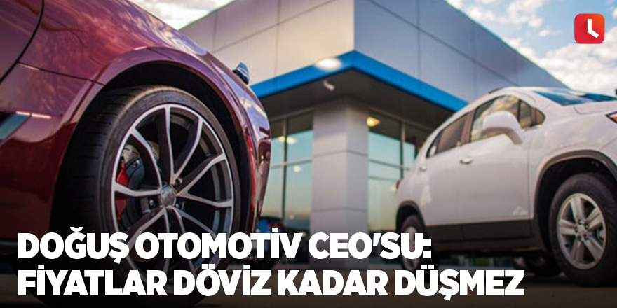 Doğuş Otomotiv CEO'su: Fiyatlar döviz kadar düşmez