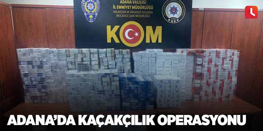 Adana’da kaçakçılık operasyonu