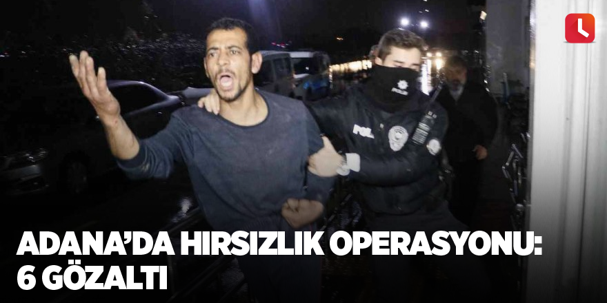 Adana’da hırsızlık operasyonu: 6 gözaltı