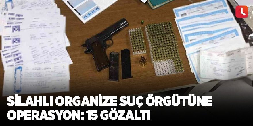 Silahlı organize suç örgütüne operasyon: 15 gözaltı