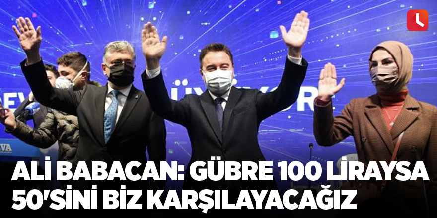 Ali Babacan: Gübre 100 liraysa 50'sini biz karşılayacağız