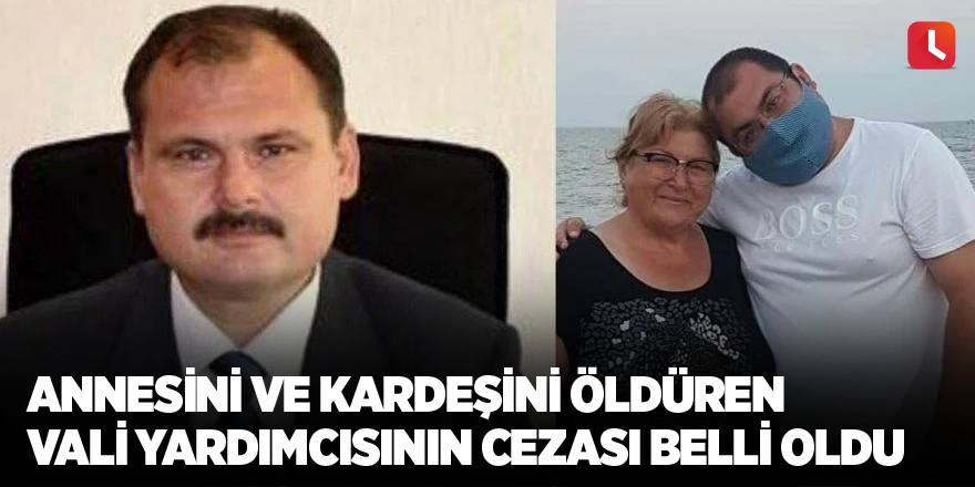 Annesini ve kardeşini öldüren vali yardımcısının cezası belli oldu