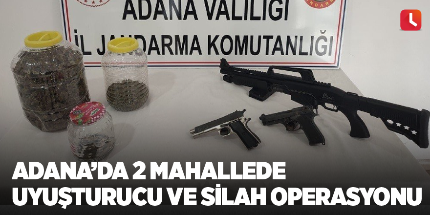 Adana’da 2 mahallede uyuşturucu ve silah operasyonu