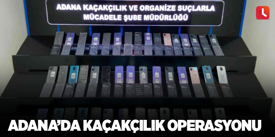 Adana’da kaçakçılık operasyonu