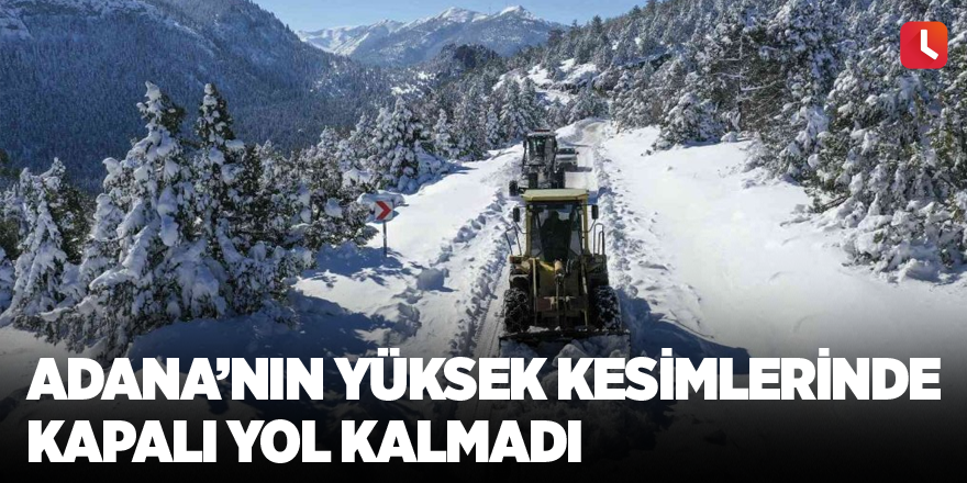 Adana’nın yüksek kesimlerinde kapalı yol kalmadı