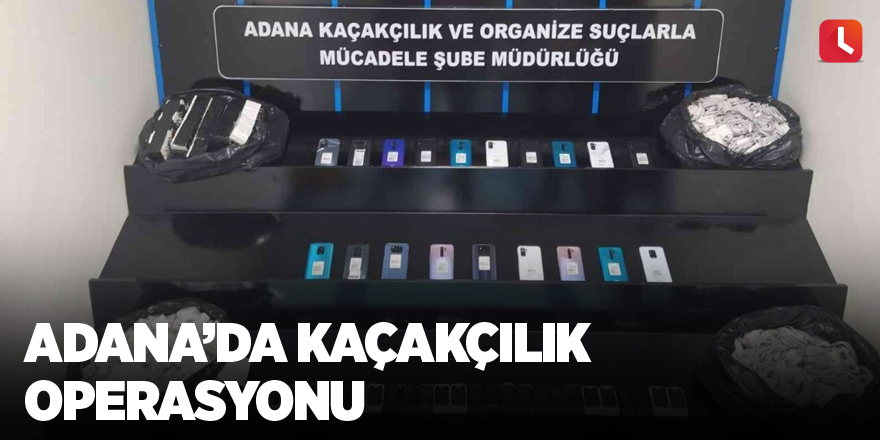 Adana’da kaçakçılık operasyonu