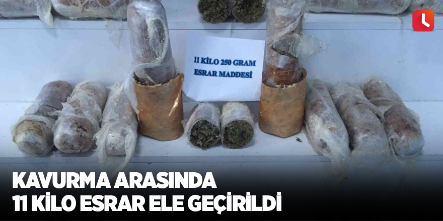 Kavurma arasında 11 kilo esrar ele geçirildi