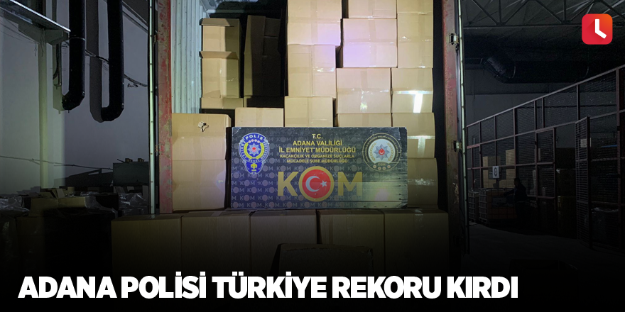 Adana polisi Türkiye rekoru kırdı