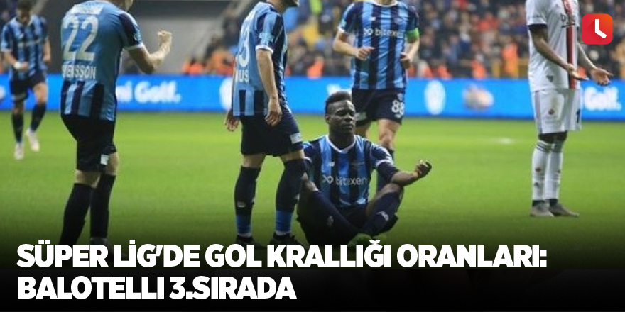 Süper Lig'de gol krallığı oranları: Balotelli 3.sırada