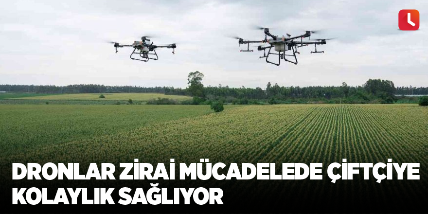 Dronlar zirai mücadelede çiftçiye kolaylık sağlıyor