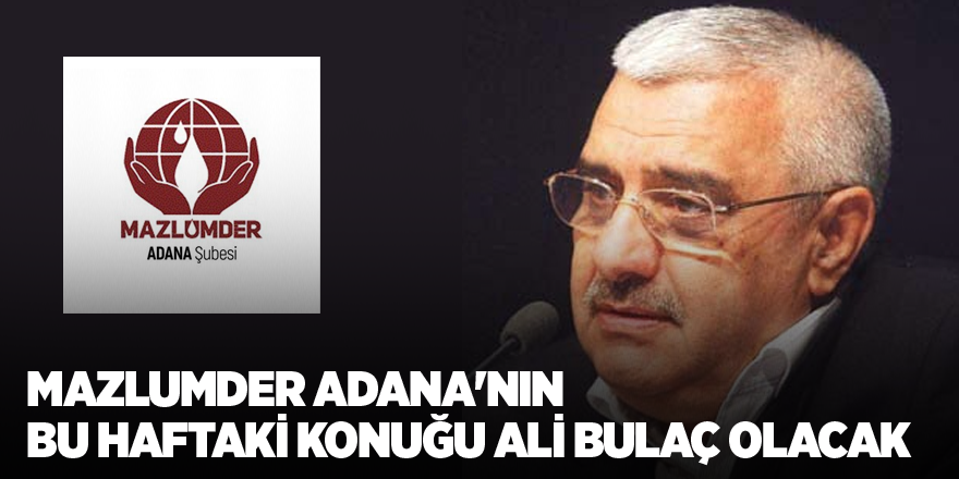 Mazlumder Adana'nın bu haftaki konuğu Ali Bulaç olacak