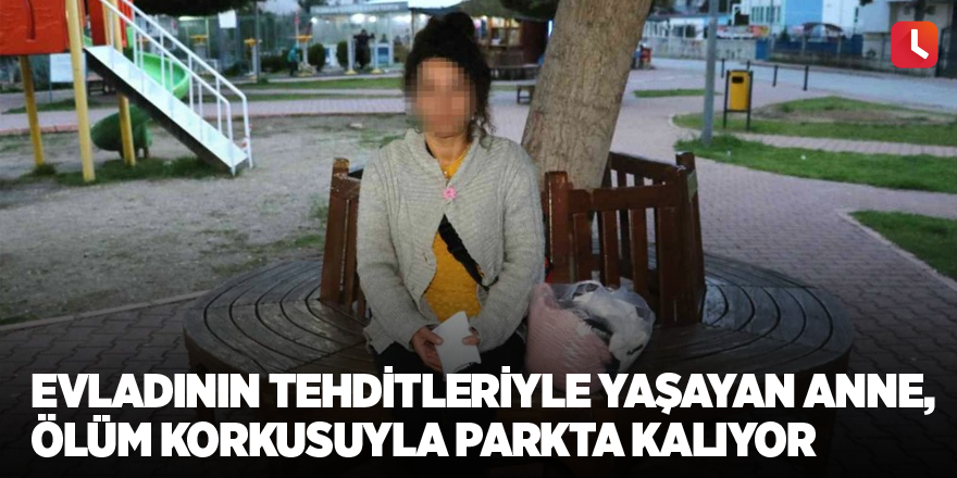 Evladının tehditleriyle yaşayan anne, ölüm korkusuyla parkta kalıyor