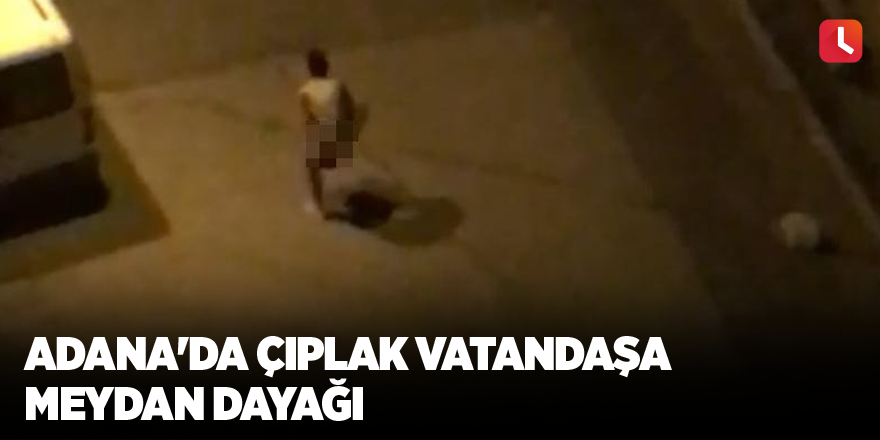 Adana'da çıplak vatandaşa meydan dayağı