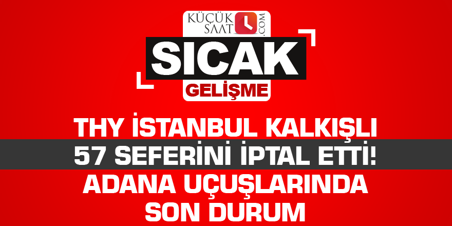 THY İstanbul kalkışlı 57 seferini iptal etti! Adana uçuşlarında son durum