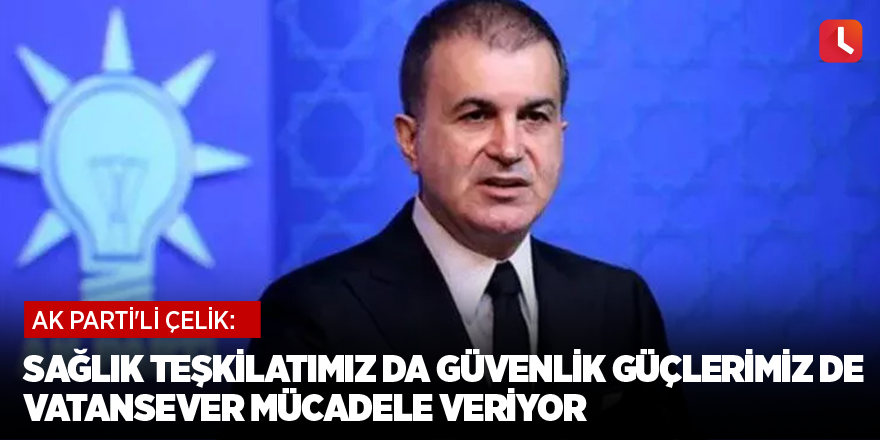 AK Parti'li Çelik: Sağlık teşkilatımız da güvenlik güçlerimiz de vatansever mücadele veriyor