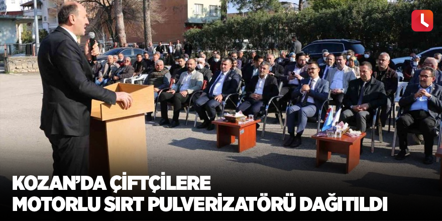 Kozan’da çiftçilere motorlu sırt pulverizatörü dağıtıldı