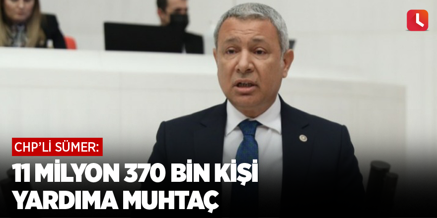 "11 Milyon 370 Bin Kişi Yardıma Muhtaç"