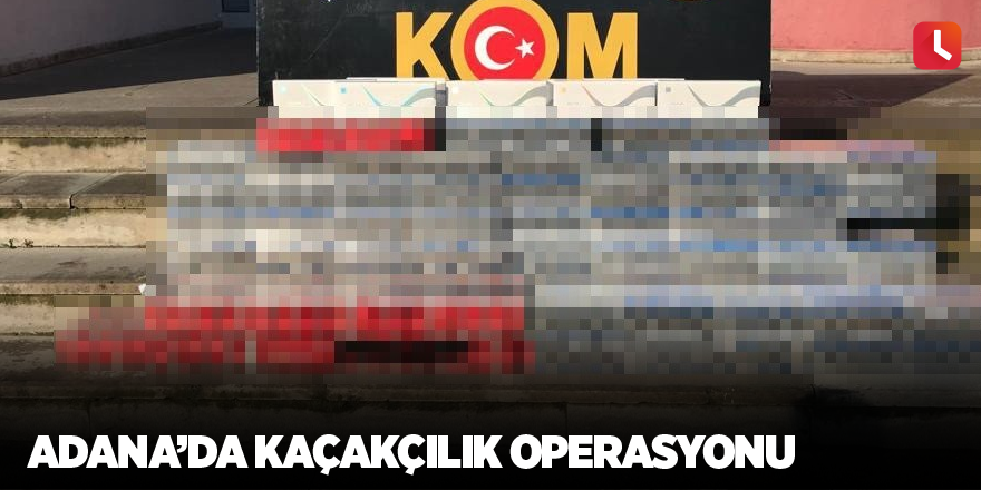 Adana’da kaçakçılık operasyonu