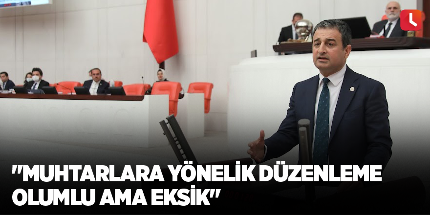 "Muhtarlara Yönelik Düzenleme Olumlu Ama Eksik"