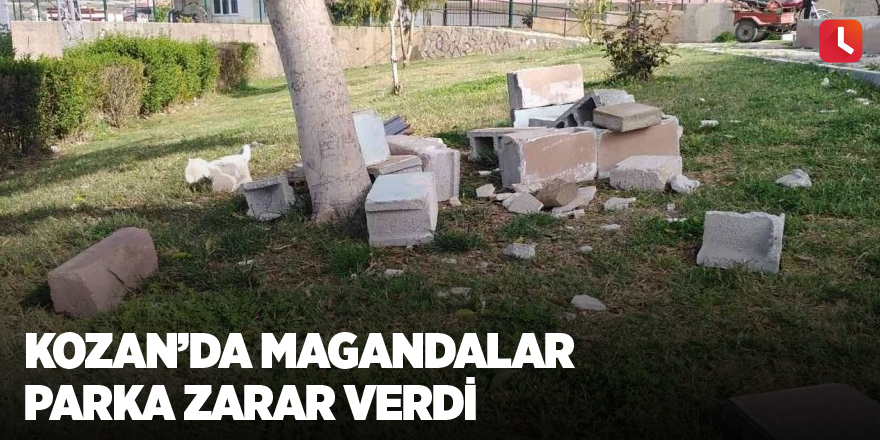 Kozan’da magandalar parka zarar verdi