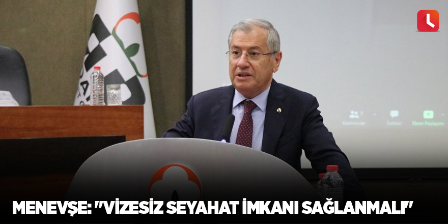 Menevşe: "Vizesiz seyahat imkanı sağlanmalı"