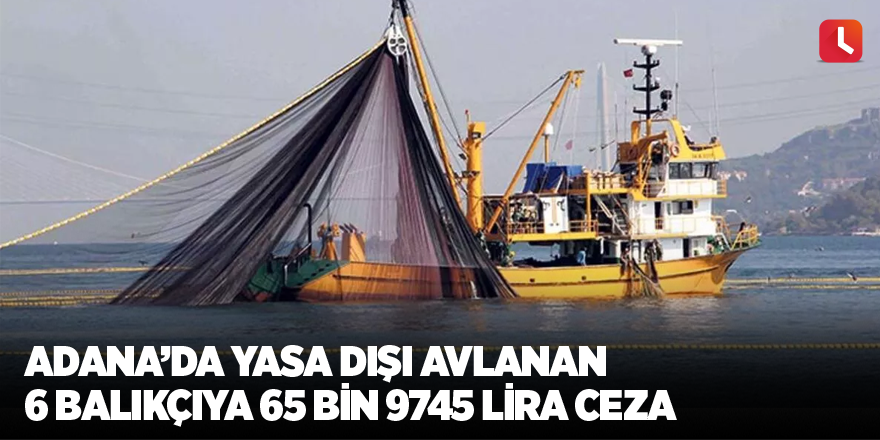 Adana’da yasa dışı avlanan 6 balıkçıya 65 bin 9745 lira ceza