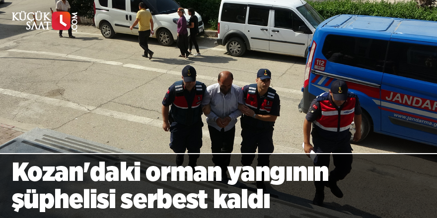 Kozan’daki orman yangının şüphelisi serbest kaldı