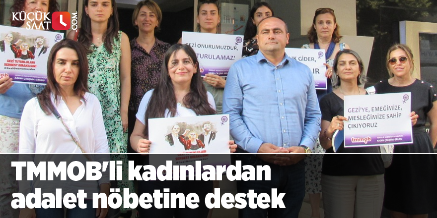 TMMOB'li kadınlardan adalet nöbetine destek