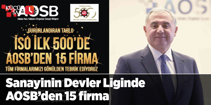 Sanayinin Devler Liginde AOSB’den 15 firma