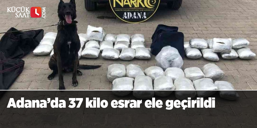 Adana’da 37 kilo esrar ele geçirildi