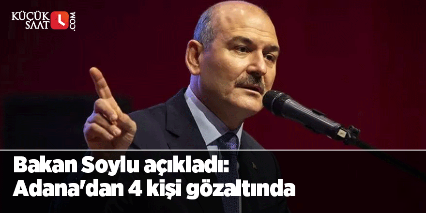 Bakan Soylu açıkladı: Adana'dan 4 kişi gözaltında