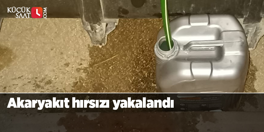 Akaryakıt hırsızı yakalandı