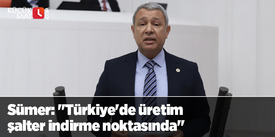 "Türkiye'de üretim şalter indirme noktasında"