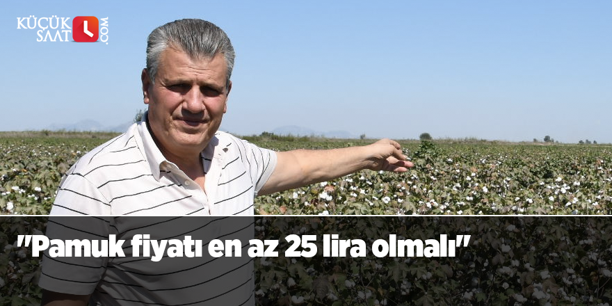 "Pamuk fiyatı en az 25 lira olmalı"