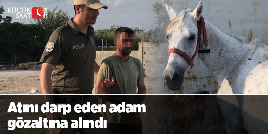 Atını darp eden adam gözaltına alındı