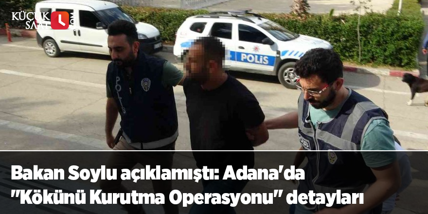 Bakan Soylu açıklamıştı: Adana'da "Kökünü Kurutma Operasyonu" detayları