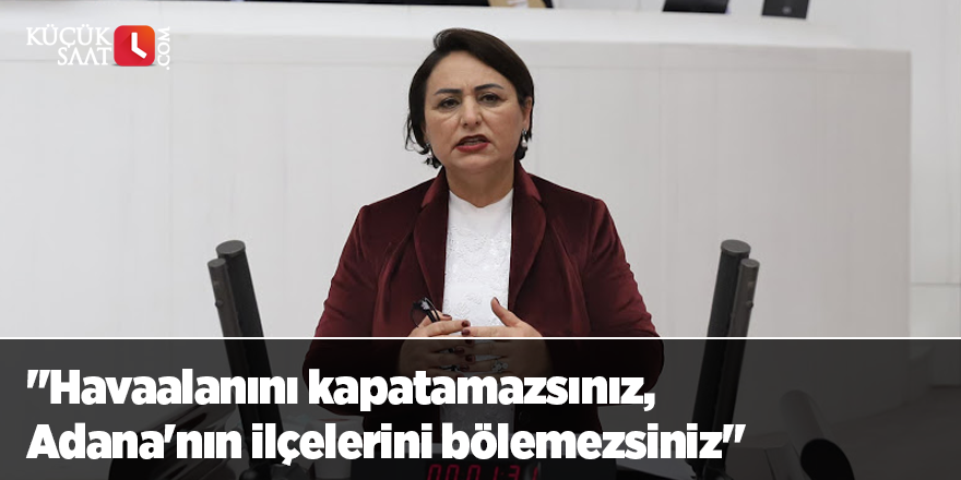 "Havaalanını kapatamazsınız, Adana'nın ilçelerini bölemezsiniz"